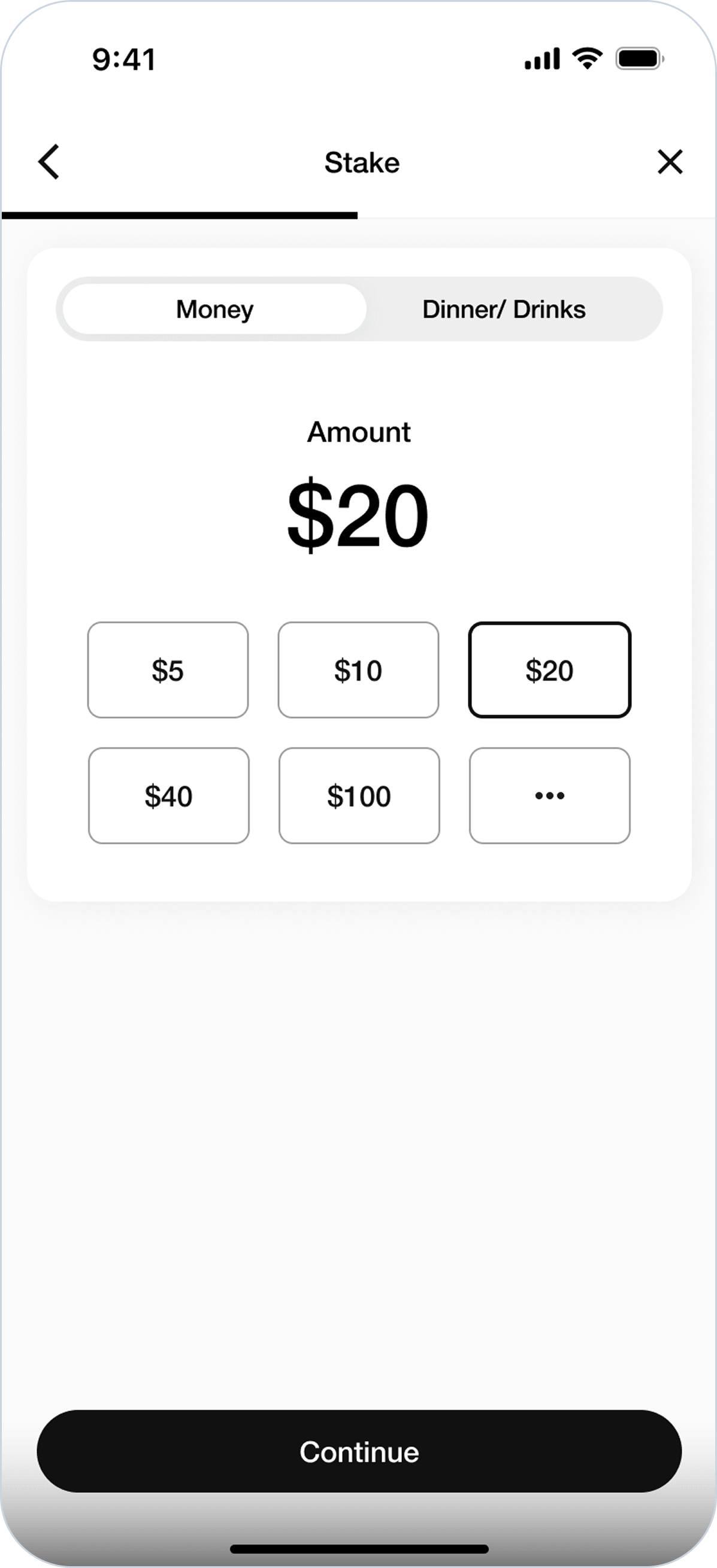 AightBet stake — set the wager