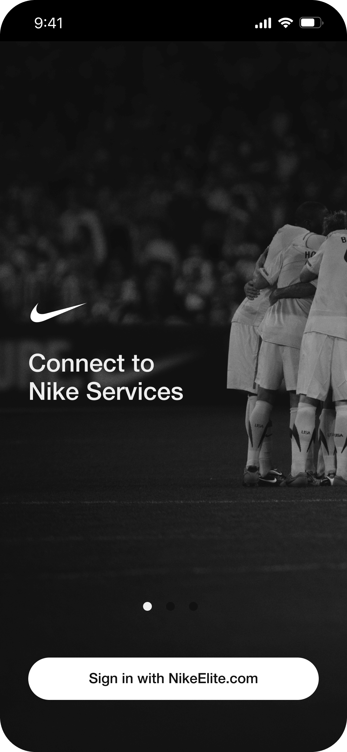 Onboarding — connect to Nike services